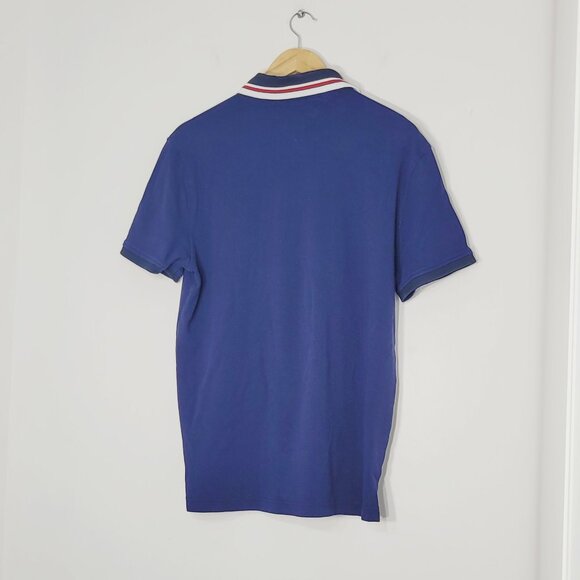Tommy Hilfiger Men's Navy Blue 100% Cotton Custom Fit Polo Shirt Sz Large - Picture 2 of 10